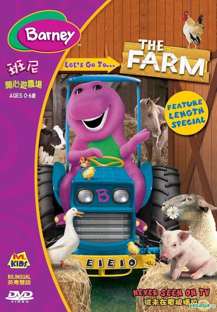 Yesasia Barney Let S Go To The Farm Dvd Hong Kong Version