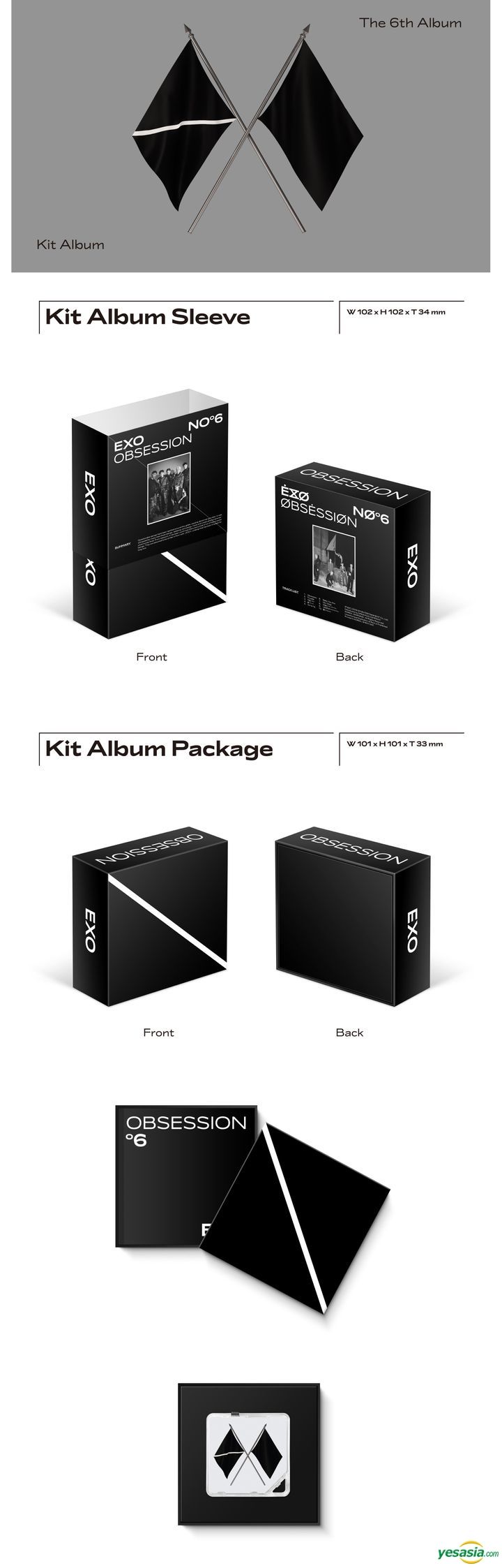 Yesasia Exo Vol Obsession Obsession Version Kit Album