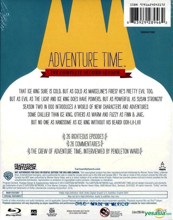 Yesasia Adventure Time The Complete Second Season Blu Ray Us