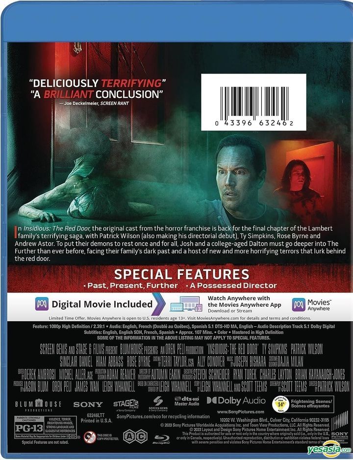 YESASIA Insidious The Red Door 2023 Blu Ray Digital US Version