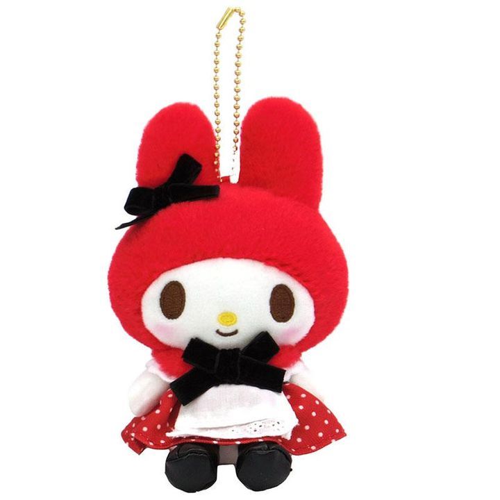 YESASIA My Melody Plush Toy with Keychain (Retro Red) Nakajima Corp