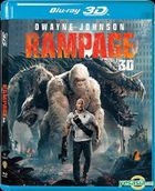 Rampage (2018) (Blu-ray) (2D + 3D) (Hong Kong Version)