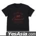 Haikyu!! : Nekoma High School Volleyball Club Icon Mark College T-Shirt (Black) (Size:L)