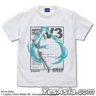 Hatsune Miku V3 T-Shirt Ver.3.0 (WHITE) (Size:XL)