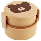Pompon's Bear Round Food Box 500ml (with Fork)