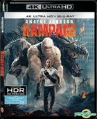 Rampage (2018) (Blu-ray) (4K Ultra HD + Blu-ray) (Hong Kong Version)