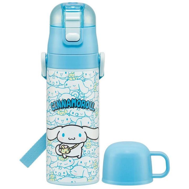 YESASIA: Cinnamoroll 2WAY Stainless Water Bottle 470ml with Cup ...