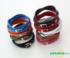 Twist Color Leather Bracelet (Deep Pink)