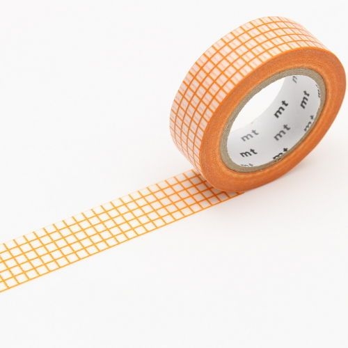 YESASIA mt Masking Tape mt deco Grid Mandarin Orange mt