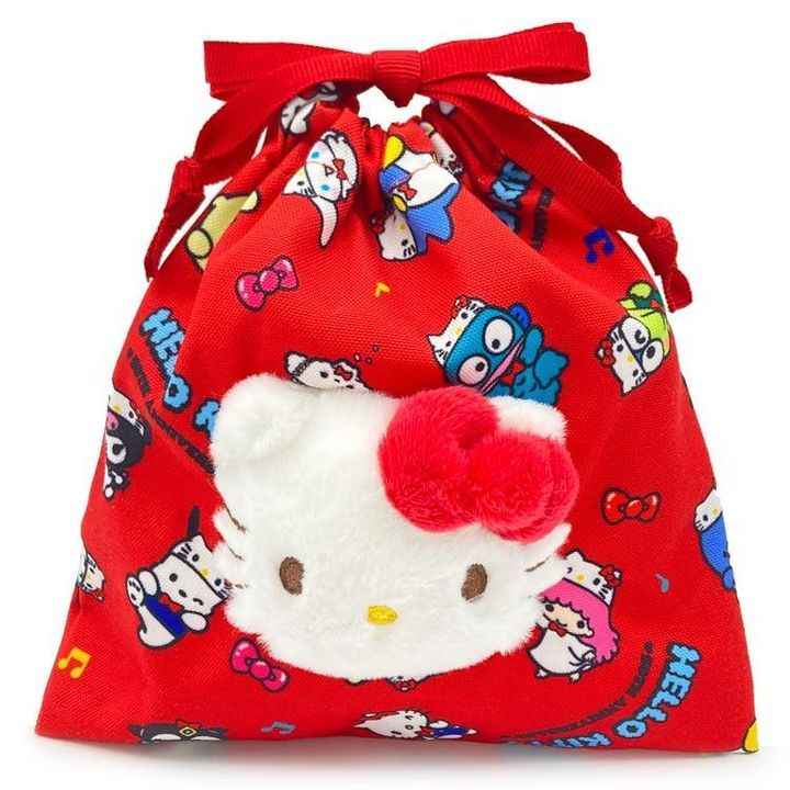 YESASIA Hello Kitty 50th Anniversary Series Drawstring Pouch Nakajima Corp. Lifestyle Gifts Free Shipping