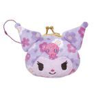 Sanrio Characters Japanese Style Series Plush Coin Purse with Keychain (Kuromi)
