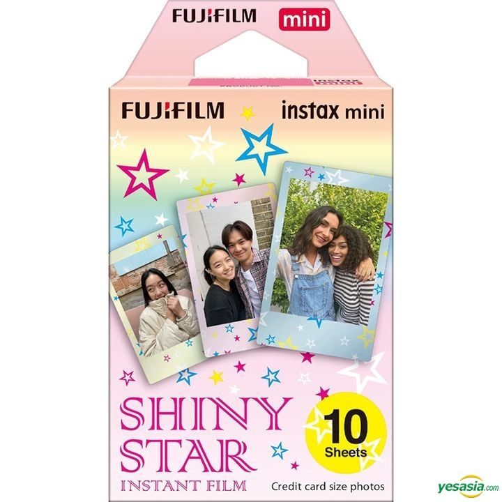 Fujifilm film instax mini monopack de 10 vues shiny star
