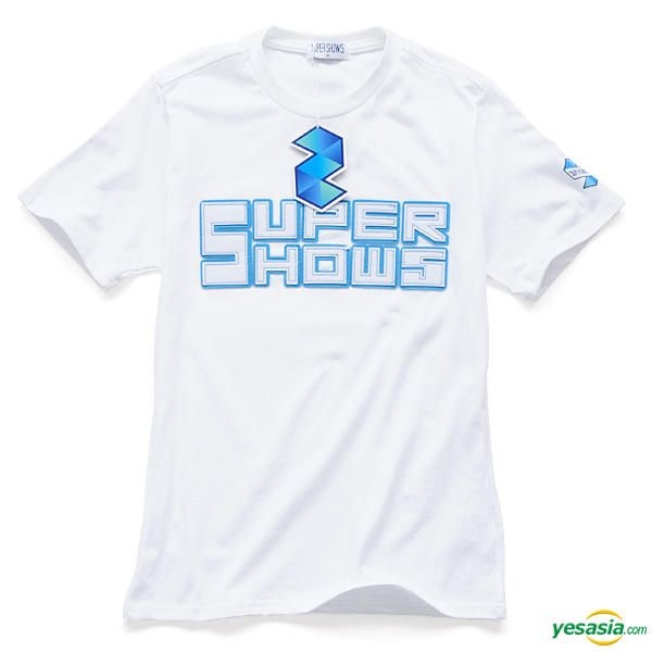 Yesasia Super Junior World Tour Super Show 5 Goods Applique T Shirts White Medium ギフト 写真集 ポスター 男性アーティスト グループ Celebrity Gifts Super Junior スーパージュニア Smエンタテインメント 韓国のグッズ 無料配送 北米サイト