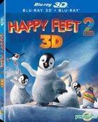 Happy Feet 2 (2011) (Blu-ray) (2D + 3D) (2-Disc Lenticular) (Hong Kong Version)