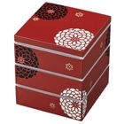 Hakoya 15.0 Square 3 Layers Lunch Box Aka Hyakka 