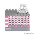 Miffy (Kumnori/monotone) 2023 Block Calendar (Japan Version)