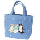 Cats Tote Lunch Bag (Blue)