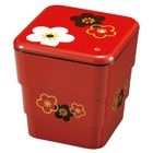 Hakoya 3 Layers Picnic Lunch Box Hanamonyou Ume Red