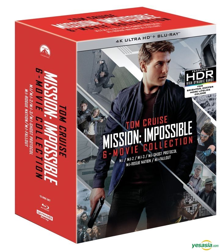 YESASIA : Mission: Impossible 6-Movie Collection (4K Ultra HD + Blu-ray ...