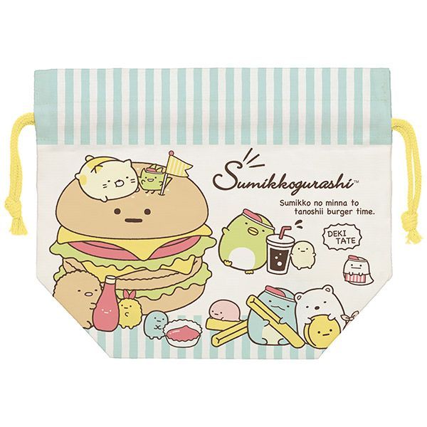 YESASIA: San-X Sumikko Gurashi Cotton Drawstring Lunch Bag - San-X ...