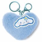 Cinnamoroll Heart Shaped Fluffy Keyring