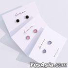 WOODZ Style - Le Mir Earrings (Silver) (Pink Moon Stone)