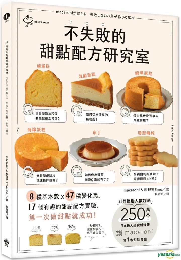 YESASIA Bu Shi Bai De Tian Dian Pei Fang Yan Jiu Shi Macaroni;Emo