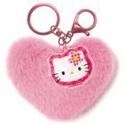 Hello Kitty Heart Shaped Fluffy Keyring