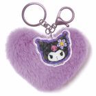 Kuromi Heart Shaped Fluffy Keyring