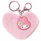My Melody Heart Shaped Fluffy Keyring