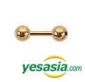 BTS Style - Simple Ball Mono Cartilage Earring (Gold) (0.4cm)