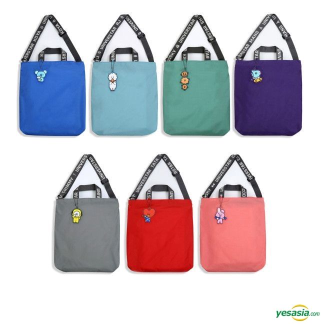 YESASIA: BT21 Lettering Eco Bag (Koya) (Blue) GIFTS,GROUPS,MALE STARS ...