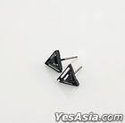 VIXX N & Teen Top Ricky & Super Junior Lee Teuk Style - Triangular Maze Earring (Black Pair Earring)