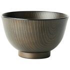 Japanese Style Plastic Bowl (Mokume/Dark Brown)