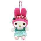Sanrio My Melody (裙子造型) 毛公仔吊飾/鑰匙扣 (薄荷綠裙子)
