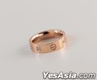 BTS: J-Hope Style - Basic Simple Ring (Pink Gold, No.9-10(5))