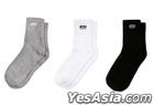 Astro Stuffs - 3-Pack Embroidered Logo Socks Box Set (White-Grey-Black)
