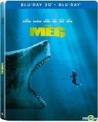 The Meg (2018) (Blu-ray) (2D + 3D) (Steelbook) (Hong Kong Version)