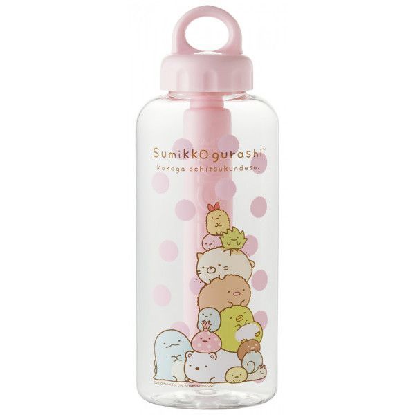 YESASIA Sumikko Gurashi Plastic Water Bottle with Freezer Stick