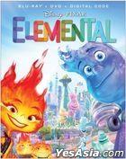 Elemental (2023) (Blu-ray + DVD + Digital Code) (US Version)