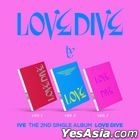 IVE Single Album Vol. 2 - LOVE DIVE (VER. 1 + 2 + 3) + 3 Folded Poster