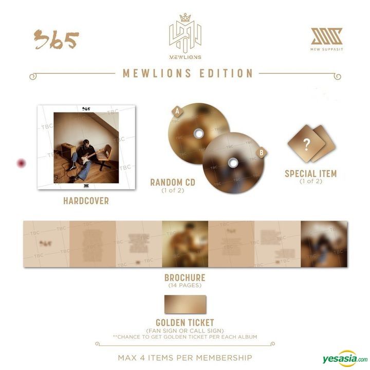 YESASIA: Mew Suppasit 1st Album - 365 (Mewlions Edition) CD - Mew