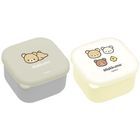 San-X 松弛熊 方形小食盒 (2个装) (NEW BASIC RILAKKUMA)