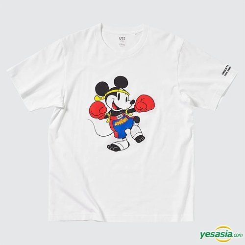 YESASIA UNIQLO  Mickey Mouse in Thailand Muay Thai TShirt White Size  XXL PHOTOPOSTERCelebrity Gifts   Lifestyle  Gifts  Free Shipping   North America Site