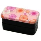 Hakoya Nunobari 2 Layers Lunch Box Pink Ume