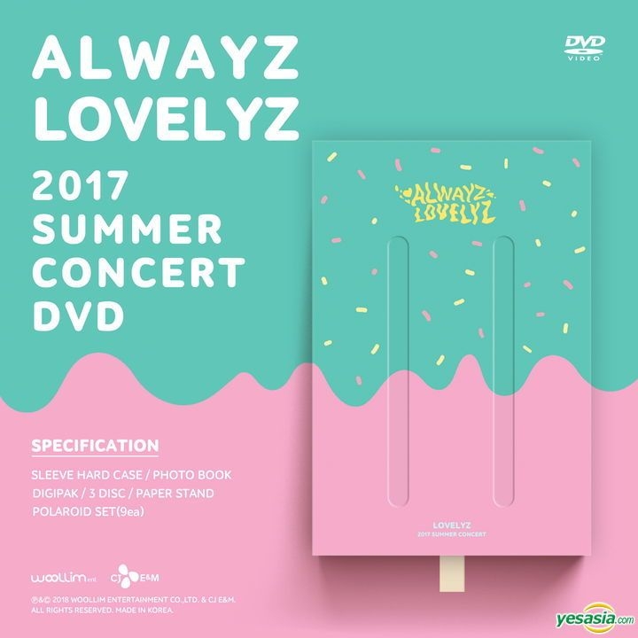 YESASIA : Lovelyz - 2017 SUMMER CONCERT ALWAYZ (3DVD + Sleeve Hard