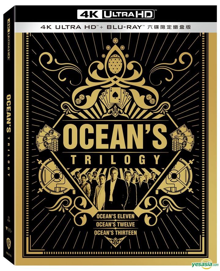 YESASIA: Ocean's Trilogy (4K Ultra HD + Blu-ray) (6-Disc Steelbook 