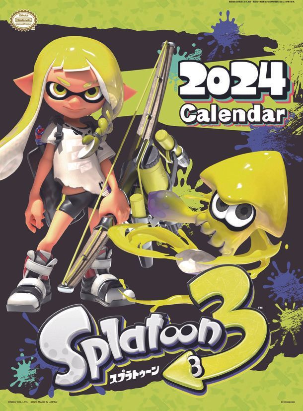 YESASIA Splatoon 3 2024 Calendar (Japan Version) CALENDAR,PHOTO/POSTER