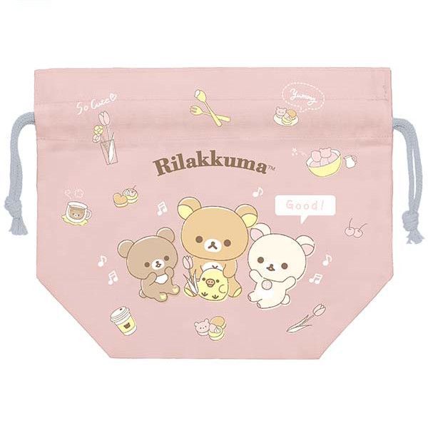 YESASIA SanX Rilakkuma Drawstring Pouch SanX Lifestyle & Gifts