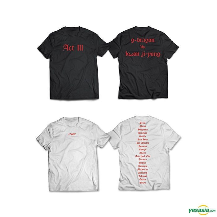 YESASIA: G-DRAGON MOTTE Official Goods - T-Shirt (Type 3) (Black